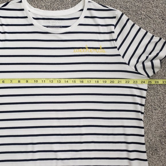 ***Lane Bryant women’s Short Sleeve Striped T-Shirt, size 18/20*** - Picture 5 of 7